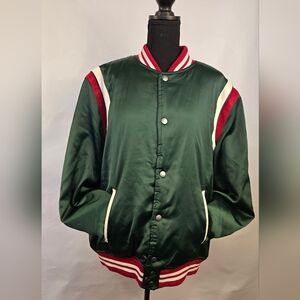 Green and Red Men's Varsity Jacket Jordan Craig